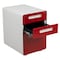 Flash Furniture Drawer File Cabinet, White/Red HZ-AP535-02-RED-WH-GG - alternate 2